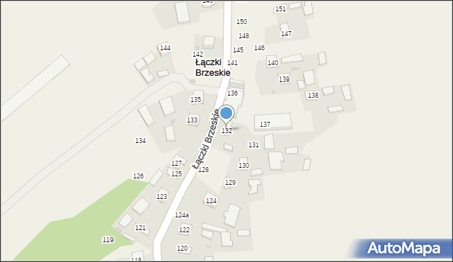 Łączki Brzeskie, Łączki Brzeskie, 132, mapa Łączki Brzeskie