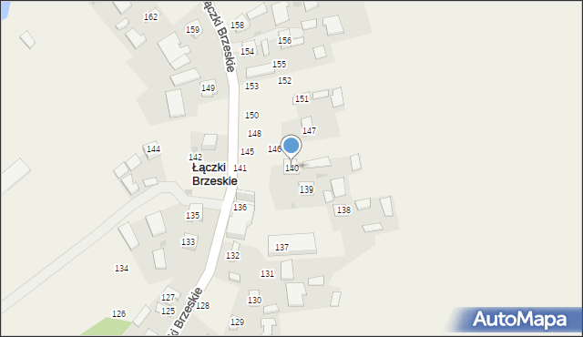 Łączki Brzeskie, Łączki Brzeskie, 140, mapa Łączki Brzeskie