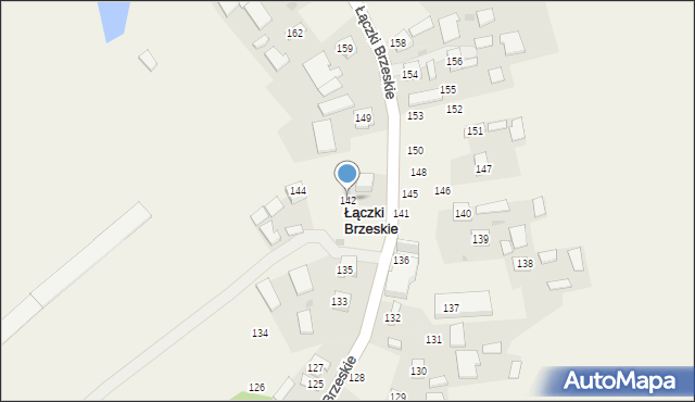 Łączki Brzeskie, Łączki Brzeskie, 142, mapa Łączki Brzeskie