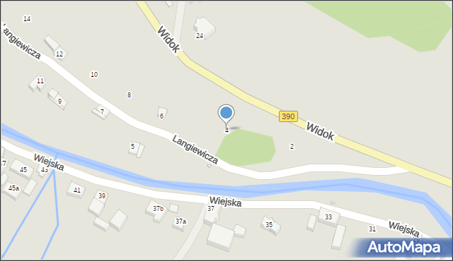 Lądek-Zdrój, Langiewicza Mariana, gen., 4, mapa Lądek-Zdrój