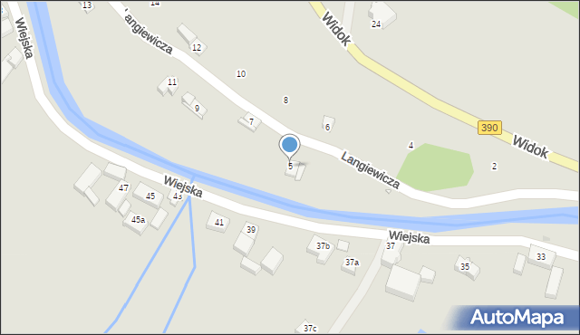 Lądek-Zdrój, Langiewicza Mariana, gen., 5, mapa Lądek-Zdrój