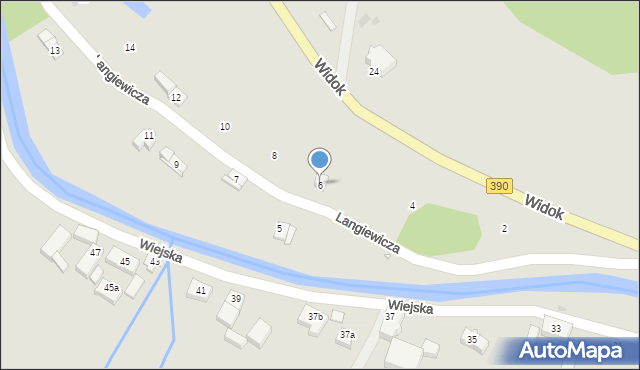 Lądek-Zdrój, Langiewicza Mariana, gen., 6, mapa Lądek-Zdrój
