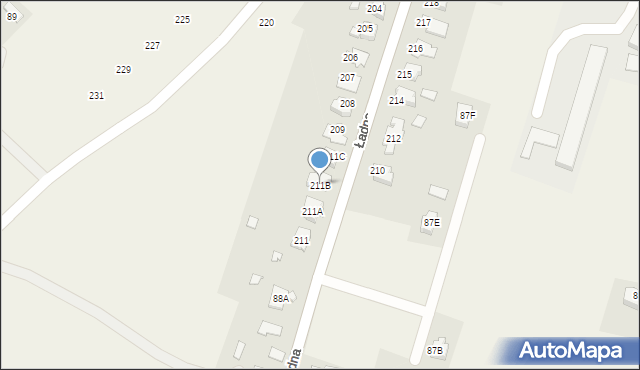Ładna, Ładna, 211B, mapa Ładna