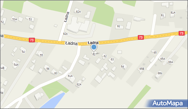 Ładna, Ładna, 61, mapa Ładna