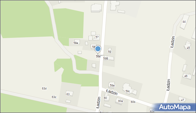 Ładzin, Ładzin, 58a, mapa Ładzin