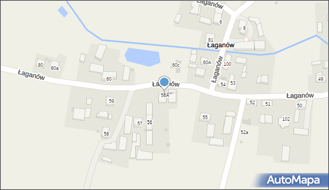 Łaganów, Łaganów, 56A, mapa Łaganów