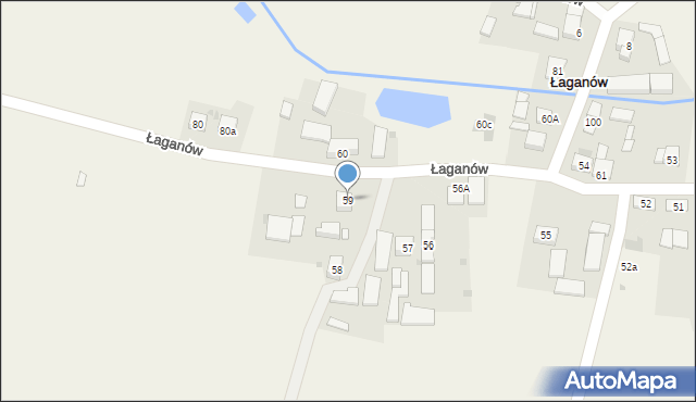 Łaganów, Łaganów, 59, mapa Łaganów