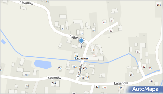 Łaganów, Łaganów, 6, mapa Łaganów