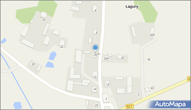 Łaguny, Łaguny, 11, mapa Łaguny