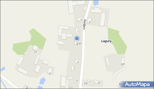 Łaguny, Łaguny, 8, mapa Łaguny