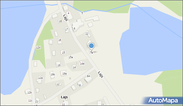 Łajs, Łajs, 7a, mapa Łajs