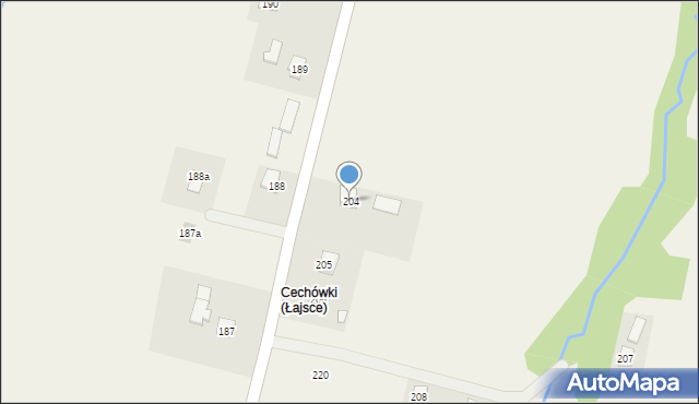 Łajsce, Łajsce, 204, mapa Łajsce