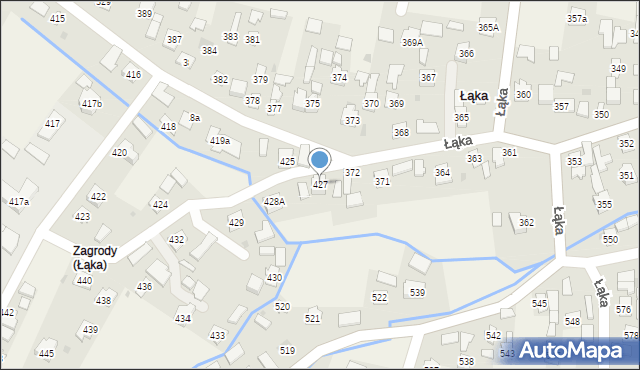 Łąka, Łąka, 427, mapa Łąka