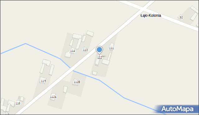 Łąki, Łąki, 112, mapa Łąki