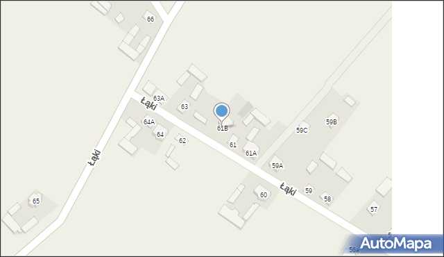 Łąki, Łąki, 61B, mapa Łąki