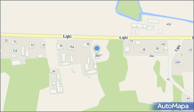 Łąki, Łąki, 36A, mapa Łąki