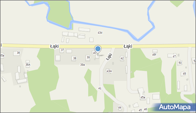 Łąki, Łąki, 40a, mapa Łąki