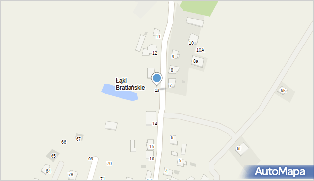Łąki Bratiańskie, Łąki Bratiańskie, 13, mapa Łąki Bratiańskie
