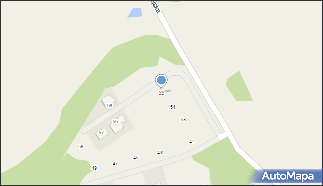 Łąki Bratiańskie, Łąki Bratiańskie, 55, mapa Łąki Bratiańskie