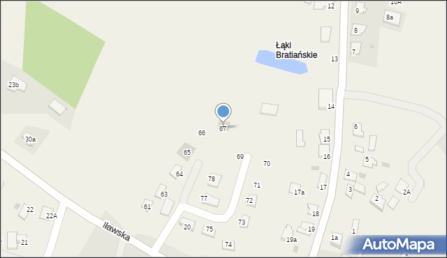 Łąki Bratiańskie, Łąki Bratiańskie, 67, mapa Łąki Bratiańskie