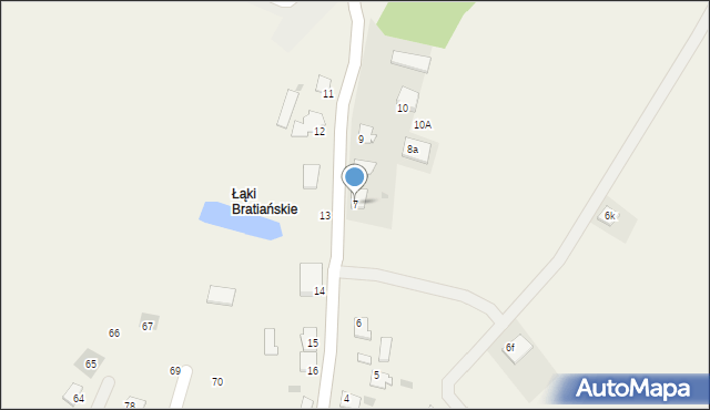 Łąki Bratiańskie, Łąki Bratiańskie, 7, mapa Łąki Bratiańskie