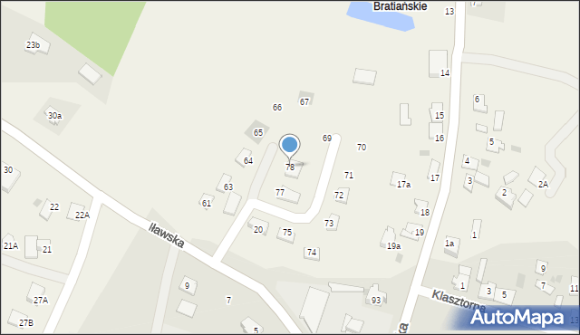 Łąki Bratiańskie, Łąki Bratiańskie, 78, mapa Łąki Bratiańskie