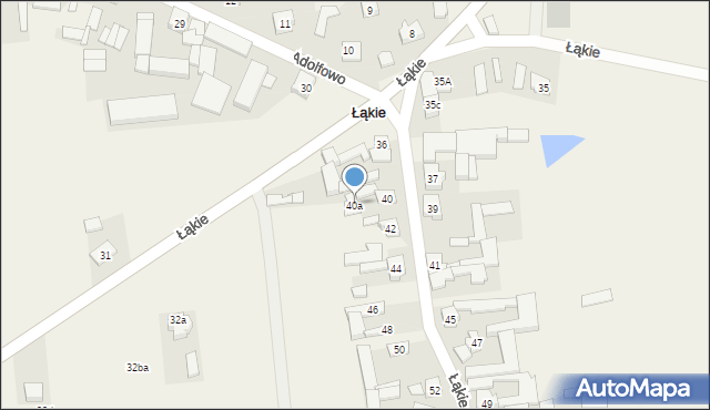 Łąkie, Łąkie, 40a, mapa Łąkie
