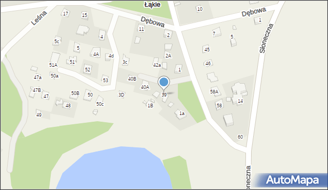 Łąkie, Łąkie, 39, mapa Łąkie