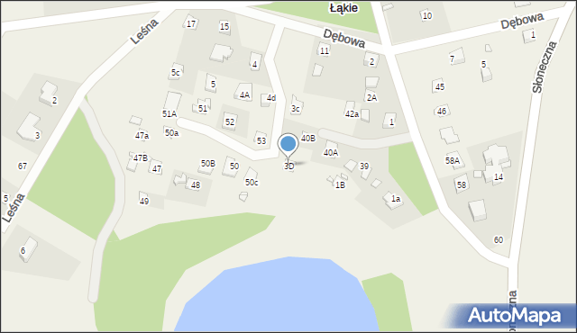 Łąkie, Łąkie, 3D, mapa Łąkie