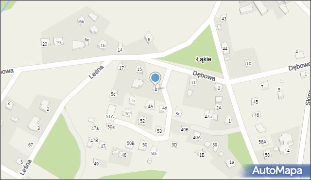 Łąkie, Łąkie, 4, mapa Łąkie