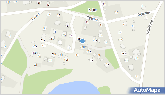Łąkie, Łąkie, 40B, mapa Łąkie