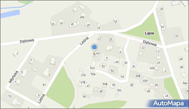 Łąkie, Łąkie, 5c, mapa Łąkie