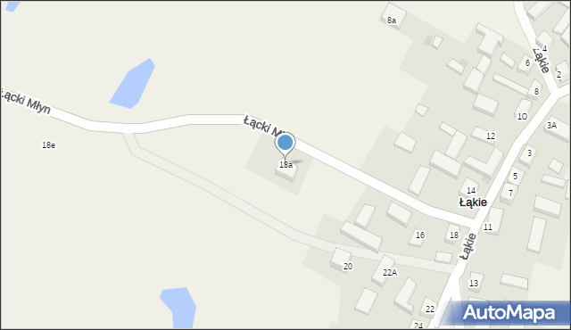 Łąkie, Łąkie, 18a, mapa Łąkie