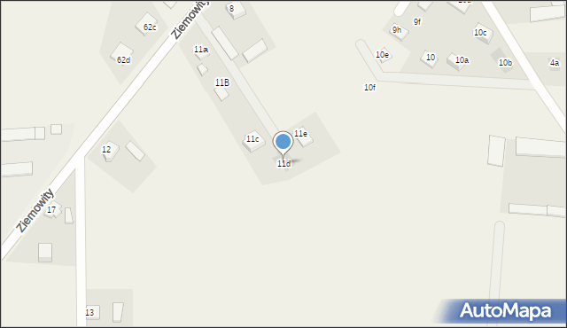 Łąkie, Łąkie, 11d, mapa Łąkie