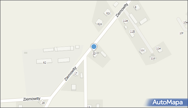 Łąkie, Łąkie, 12, mapa Łąkie