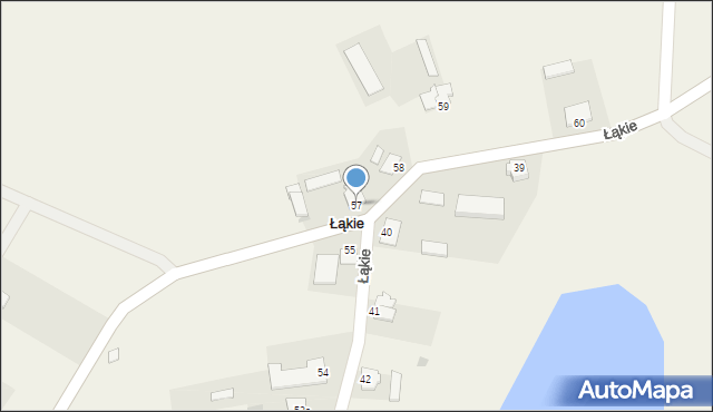 Łąkie, Łąkie, 57, mapa Łąkie