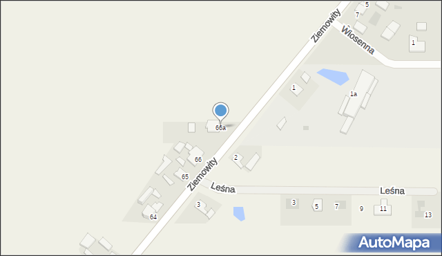 Łąkie, Łąkie, 66a, mapa Łąkie