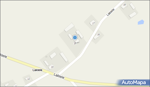 Lakiele, Lakiele, 15, mapa Lakiele