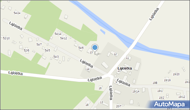 Łąkietka, Łąkietka, 54/2, mapa Łąkietka