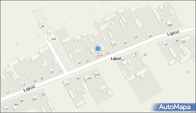 Łąkoć, Łąkoć, 21, mapa Łąkoć