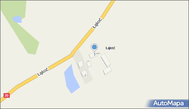 Łąkoć, Łąkoć, 2, mapa Łąkoć