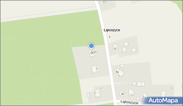 Łąkoszyce, Łąkoszyce, 16, mapa Łąkoszyce