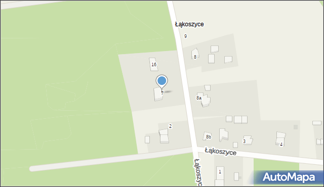 Łąkoszyce, Łąkoszyce, 7, mapa Łąkoszyce