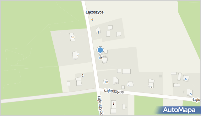 Łąkoszyce, Łąkoszyce, 8a, mapa Łąkoszyce