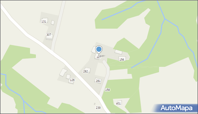Łąkta Dolna, Łąkta Dolna, 127, mapa Łąkta Dolna