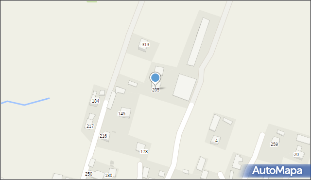 Łąkta Dolna, Łąkta Dolna, 205, mapa Łąkta Dolna