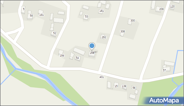 Łąkta Dolna, Łąkta Dolna, 208, mapa Łąkta Dolna