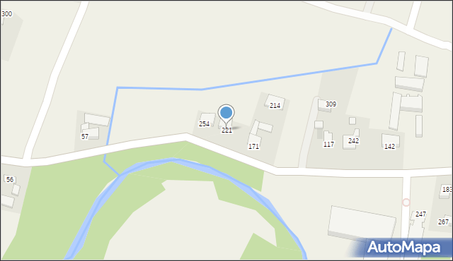 Łąkta Dolna, Łąkta Dolna, 221, mapa Łąkta Dolna