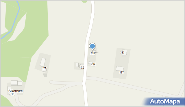 Łąkta Dolna, Łąkta Dolna, 249, mapa Łąkta Dolna