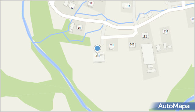 Łąkta Dolna, Łąkta Dolna, 331, mapa Łąkta Dolna